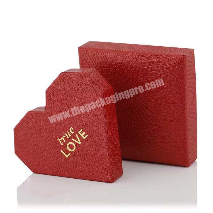 Factory Heart Shaped Gift Box Suppliers Red Originality Gift Box Packaging Paper Top And Bottom Heart Box Gift Set