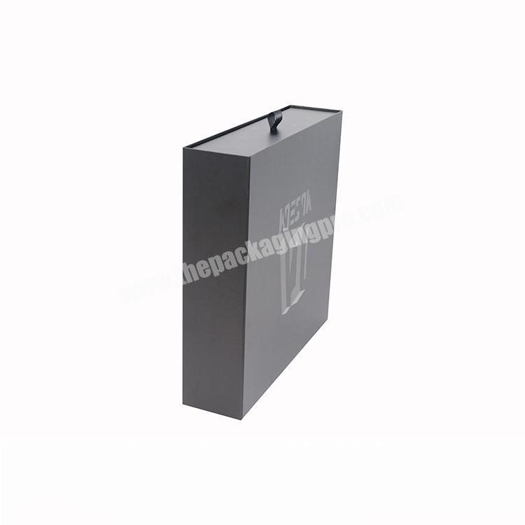 factory high quality custom luxury black matte packaging boxes