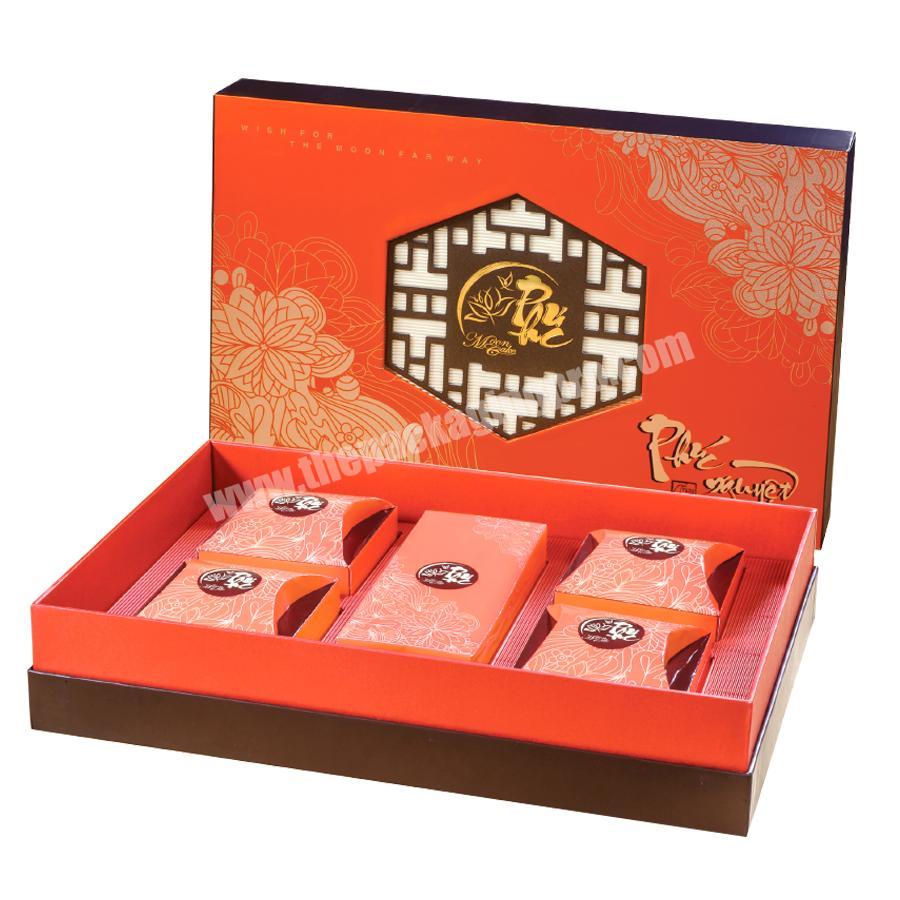Factory hot Selling Luxury Mooncake box cheap gift packaging box with logo  and design