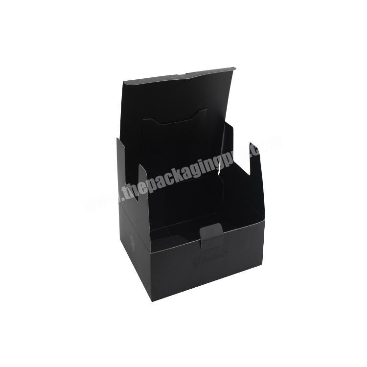 Factory large size black color cardboard shipping boxes custom logo