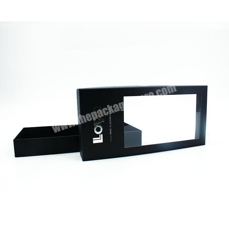 Factory Luxury Custom Printed Window Display Cardboard Matt Black Rigid Magnetic Box