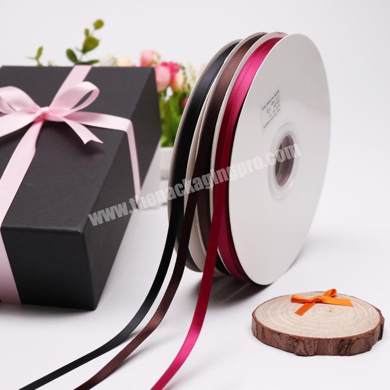Factory Luxury Satin Ribbon 1cm Single Face Ribbon Wrapping Flower Ribbon For Gift Packing