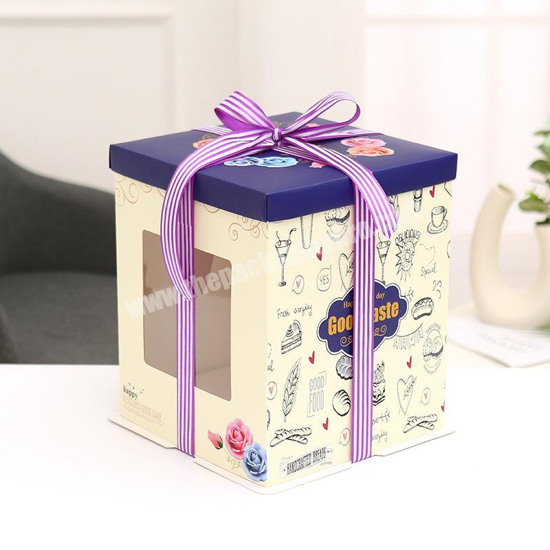 Factory made rectangle cake box cake paper box cake box for lashes