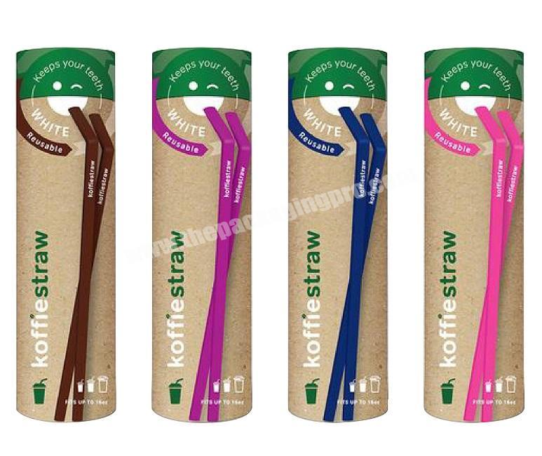 Factory Price Custom Composite Paper Tube Coffee Drinking Straw Packaging Round Box
