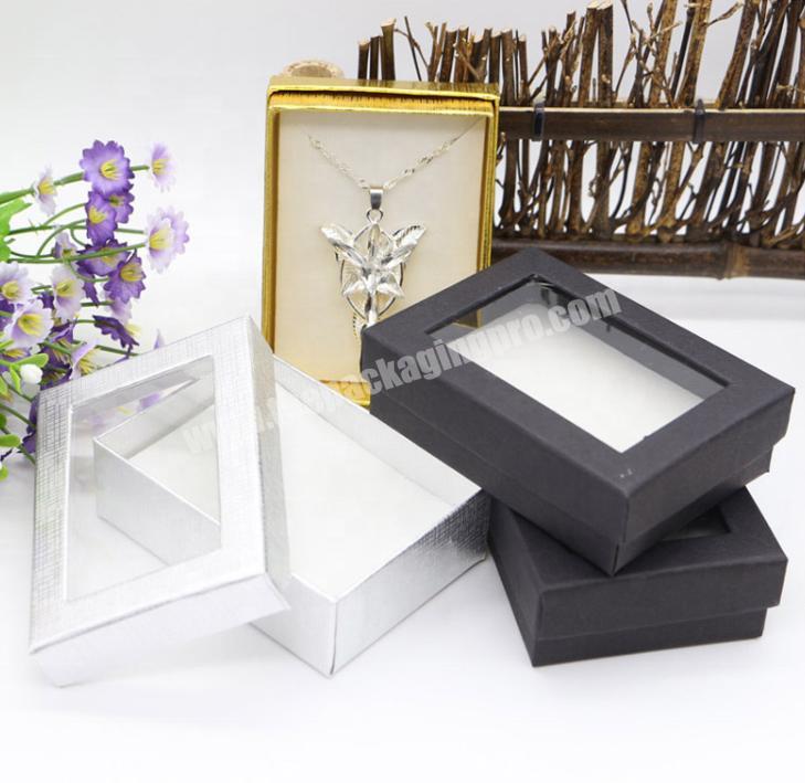 Factory price custom jewelry display box paper gift box with clear window
