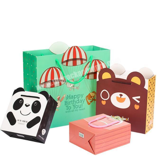 Factory Price Gift Packaging Bag Cute Cartoon Paper Bag For Kids
