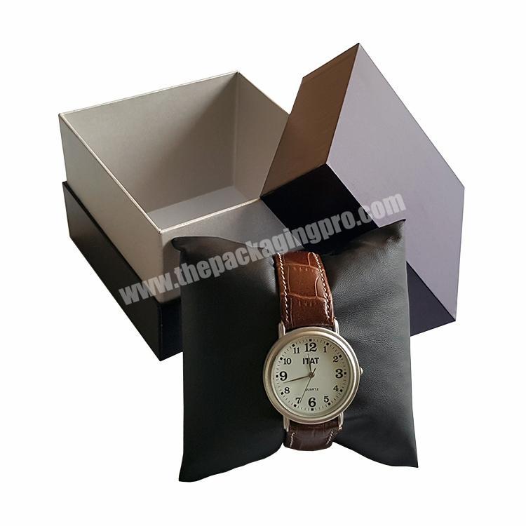 Factory Price Handmade Paper Cardboard Single Watch Gift Box with a Pillow.