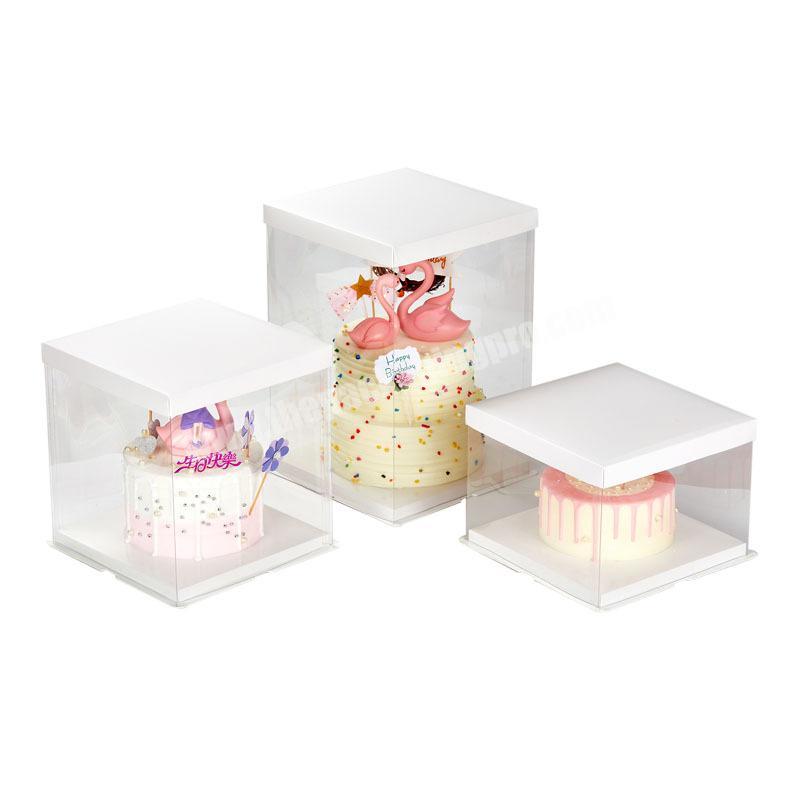 Factory price newest cake box cupcakes cake box white cake boxes black in low price