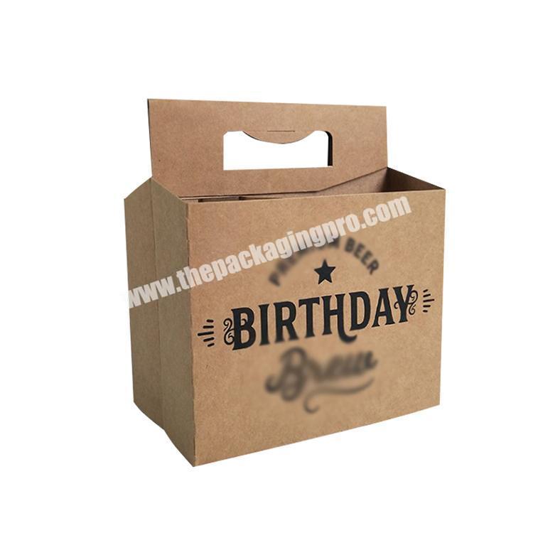 Factory Price Packaging Corrugated Boxes Cardboard Beer Box With Handle