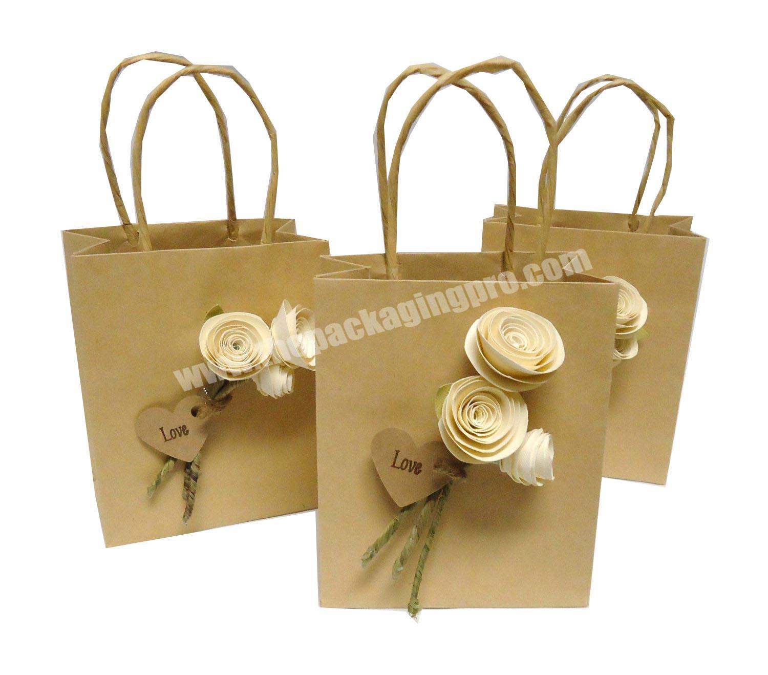 New Fashion Design for Colorful Cheap Paper Bag - Flat Rope Hand-Held  Custom Printed Kraft Paper