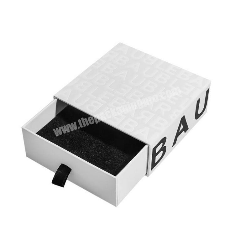 Factory price white Grey Rigid Hard Paper Drawer Gift Box