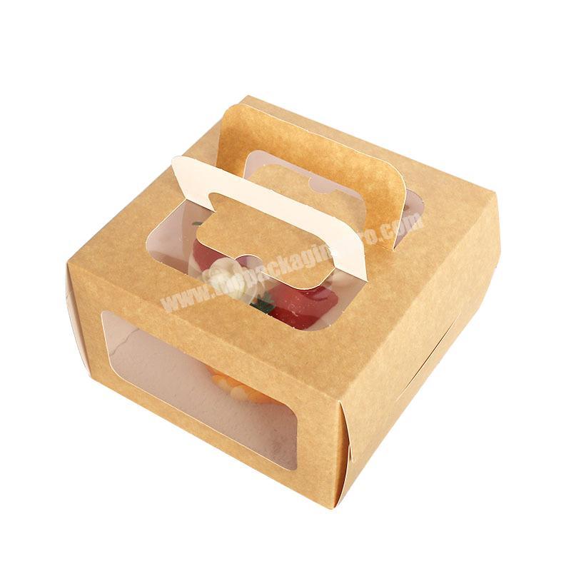 Factory Price Wholesale Custom 6'' 8'' 10'' 12'' Foldable Kraft Paper Bakery Packaging Cake Boxes
