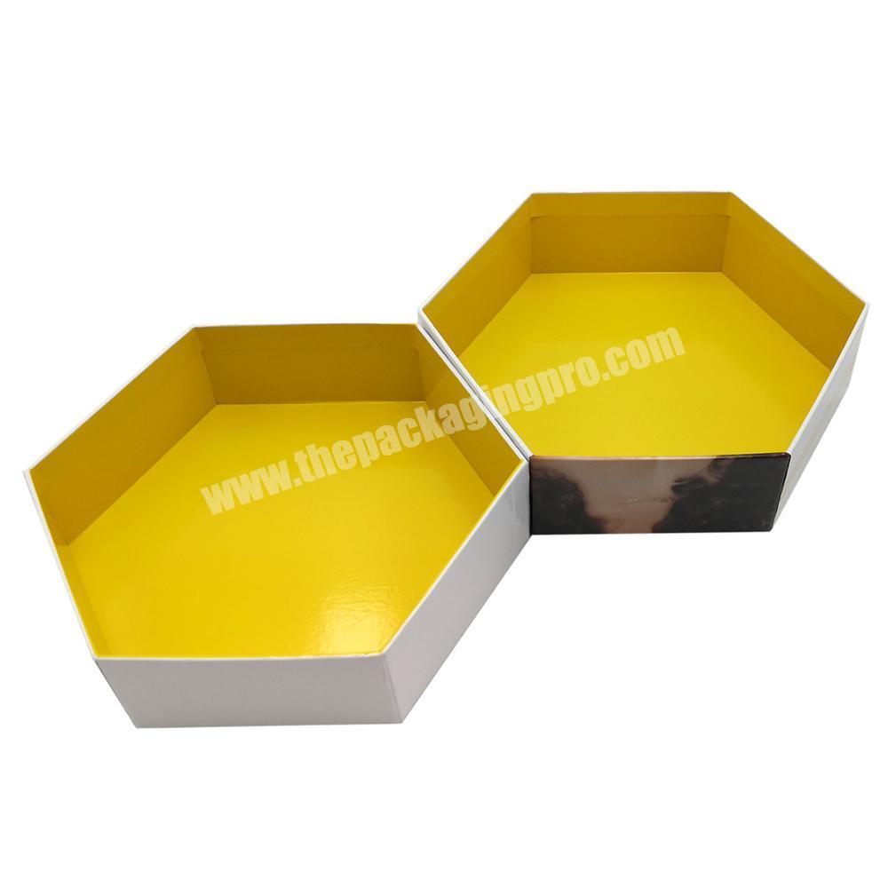 Factory Price wholesale hexagon cardboard box  paper gift box with lid