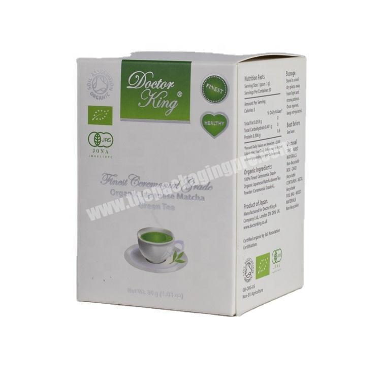 Factory printed wholesale chinese tea cardboard foldable packaging paper box
