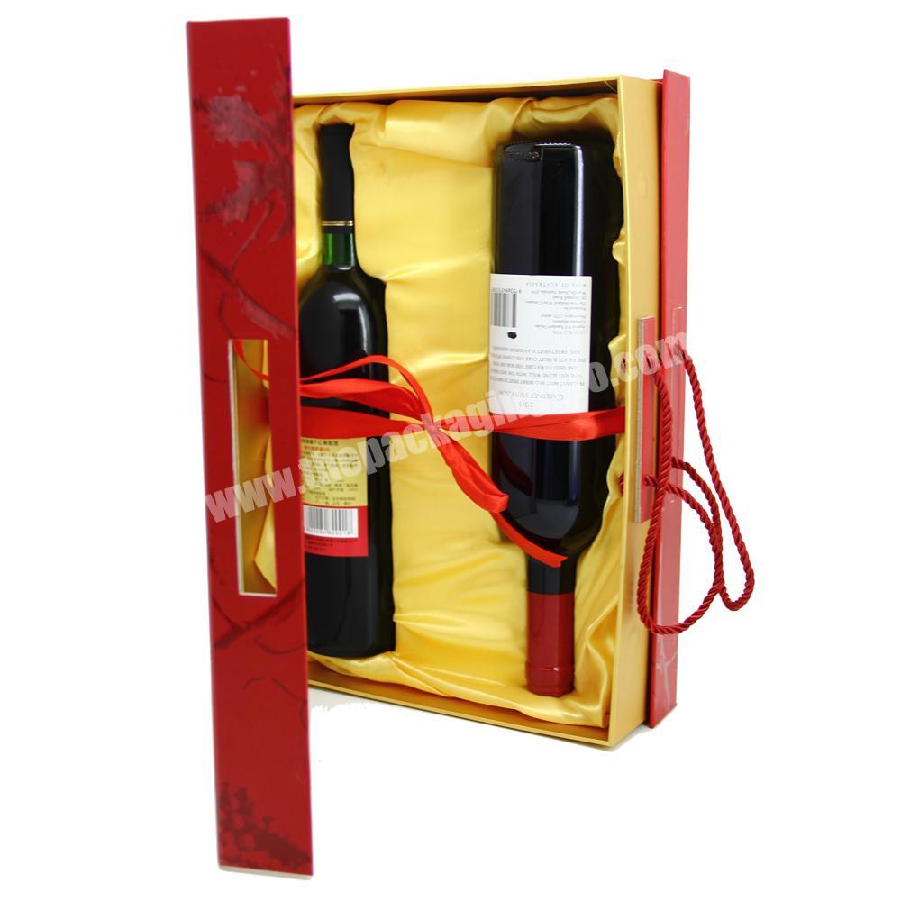 Factory Sale Custom Bottle Glass Gift Red Wine Box Packaging Red Wine Glass Gift Box
