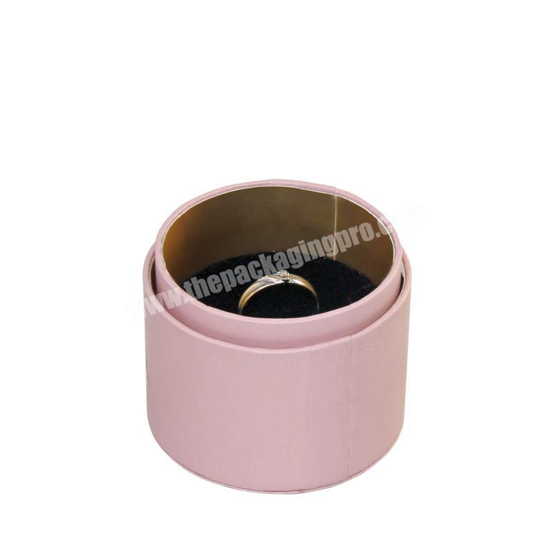 Factory small jewelry packaging gift box cardboard round ring box