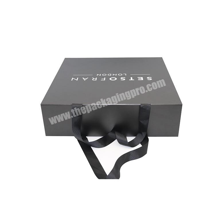 factory supplier custom luxury gift packaging boxes black