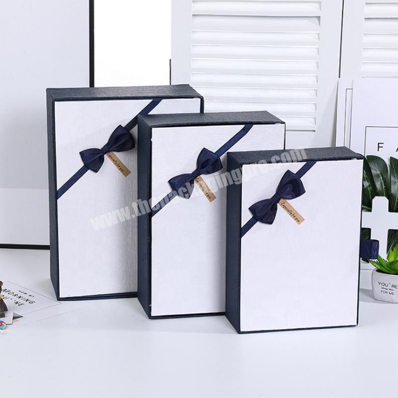 Factory supplies cardboard box packaging paper gift box design custom contracted hard paper gift boxes