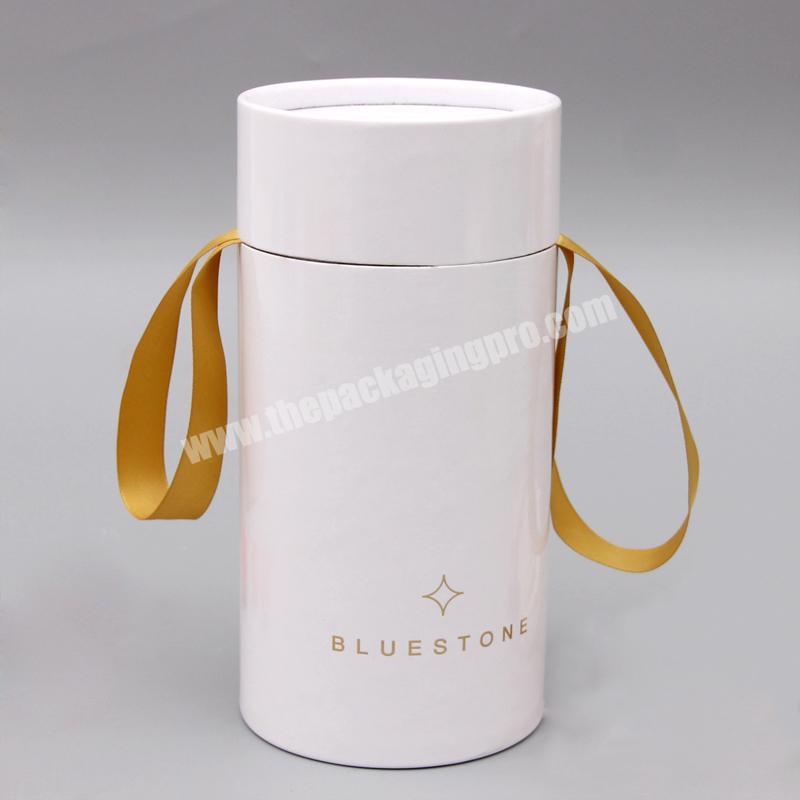 Factory Supply custom logo printed gift paper cylinder packaging box