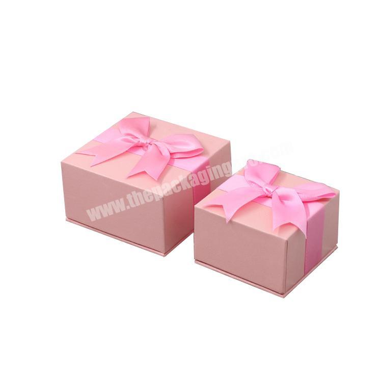 factory supply custom wholesale jewelry gift pink cardboard boxes