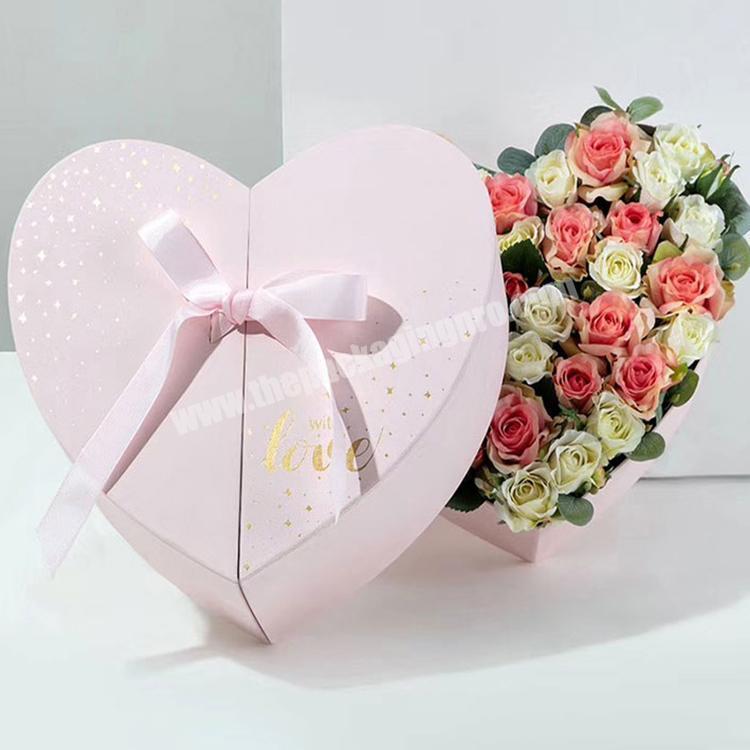 factory supply empty luxury flower box heart shape