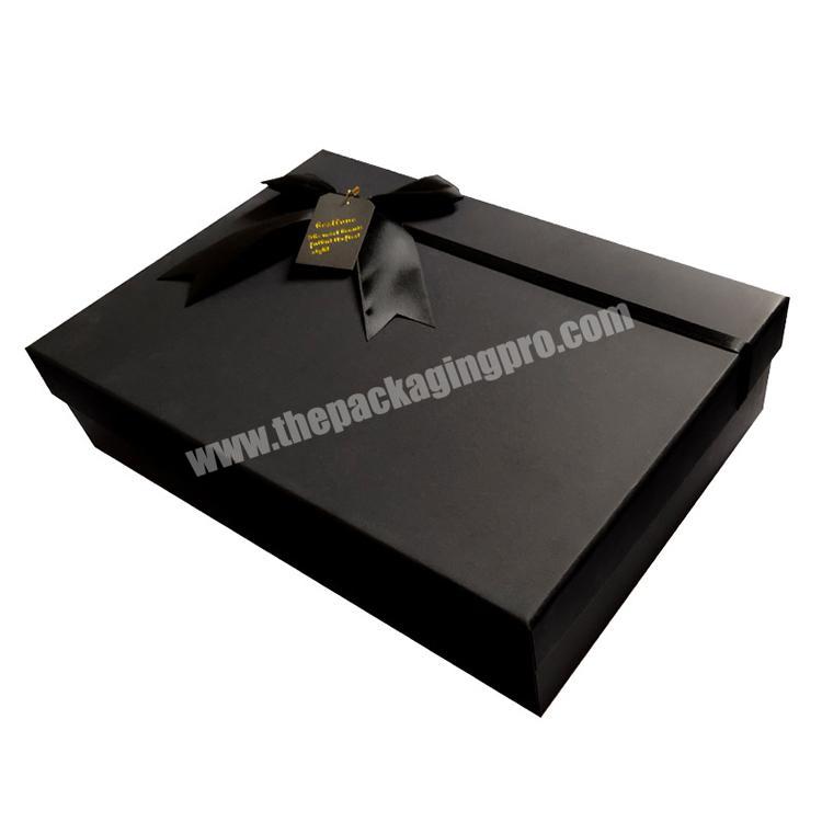 factory supply luxury custom logo  gift boxes black