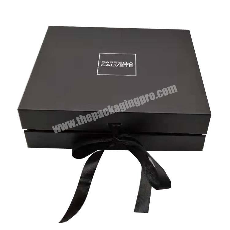 factory supply print packaging black matte gift box