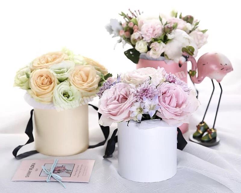 Factory supply round hat wedding flower arrangement gift box