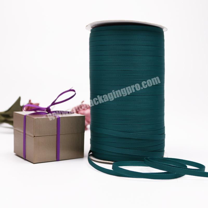 Factory Wholesale 0.5cm Solid Color Grosgrain Ribbon for Bows