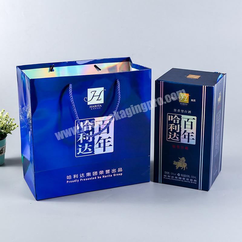 Factory wholesale cardboard box manufacturers cardboard wine beer packaging box paper carrier bag