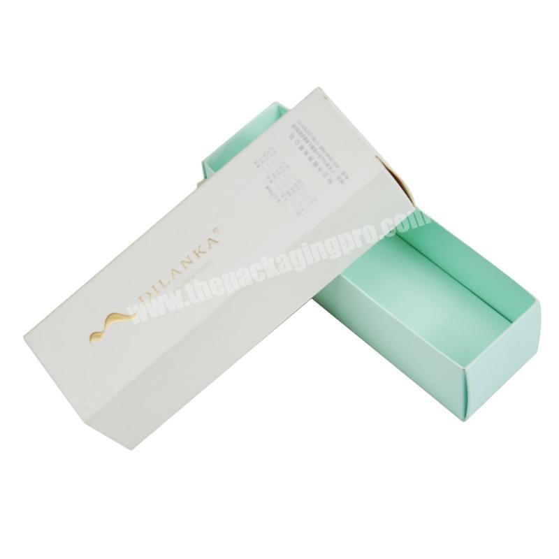 Factory wholesale Cosmetic drawer paperboard box gold foil stamping cardboard cosmetic packaging box