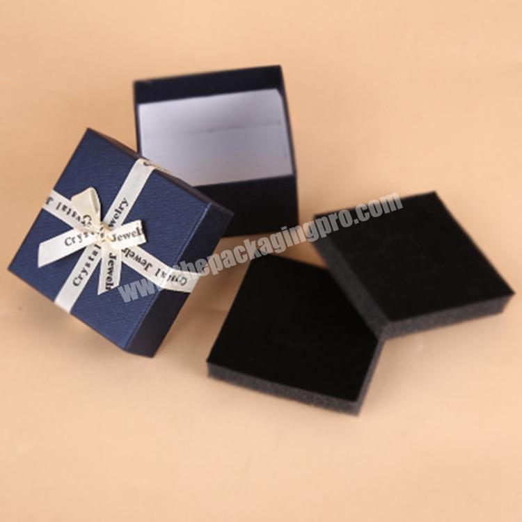 Factory Wholesale Creative Gifts Bow Square Bracelet Cardboard Jewelry Packaging Box