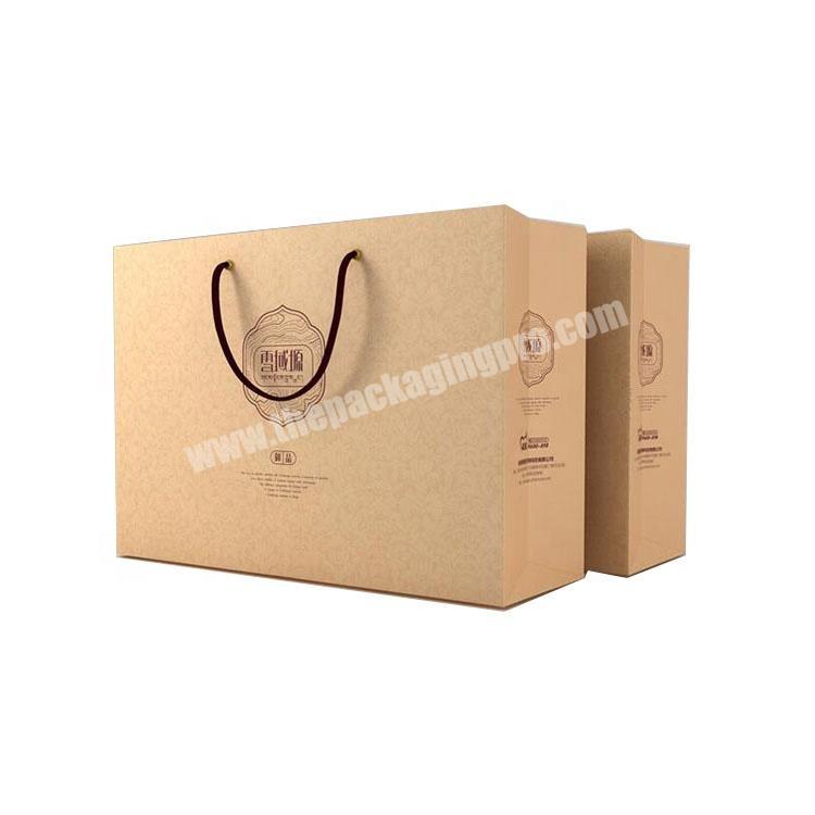 Factory Wholesale Custom Logo Kraft Paper Bag For Shopping