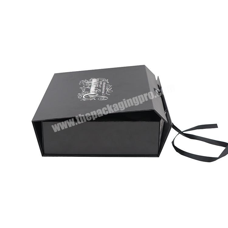 factory wholesale custom luxury gift black packing box