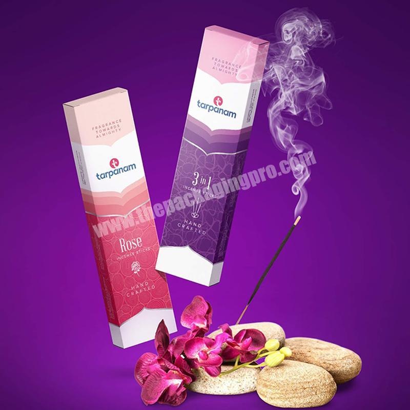 Factory wholesale customised ivory paper incense sticks reed diffuser packing box packaging box