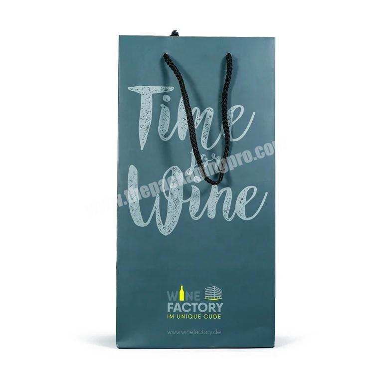 Factory Wholesale Fancy Luxury Gift Packaging Custom Printed Paper Wine Bags