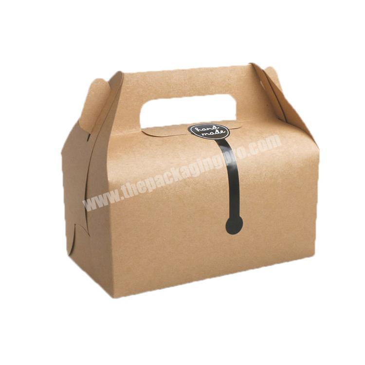 Factory wholesale fashion design handle Custom box for cake packaging