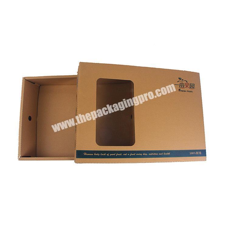 Factory Wholesale Fruit Retail Packaging Corrugated Box With Window