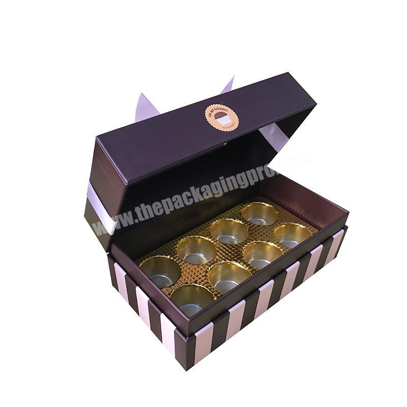 Factory Wholesale Luxury Custom Logo Printed Paper cardboard chocolate box gift box packaging