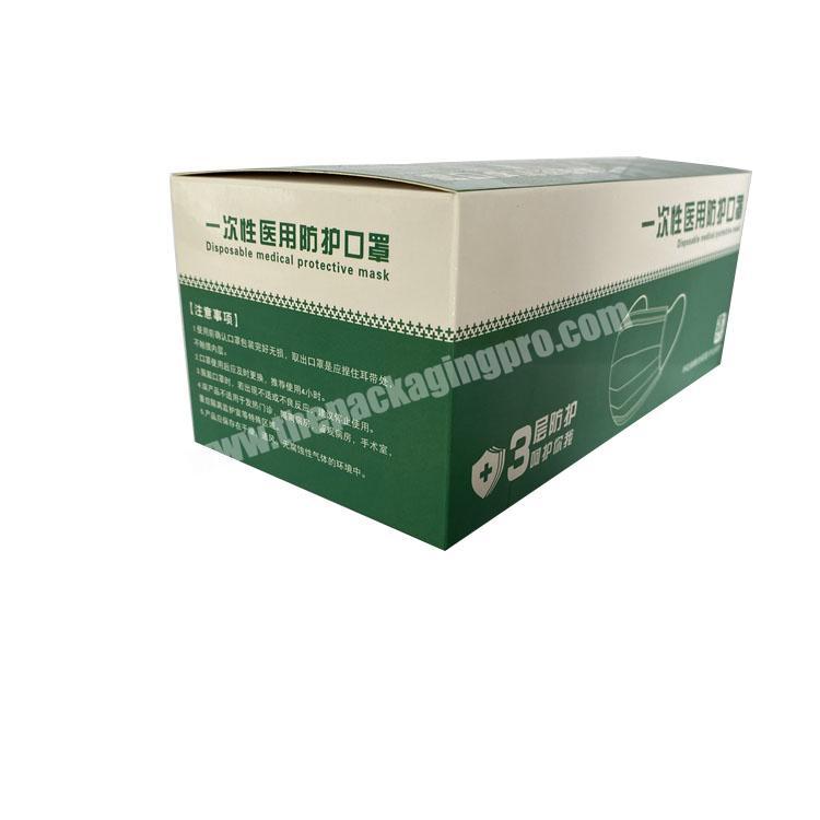 Factory Wholesale Manufacturer Foldable Paper Packaging Face Mask Box