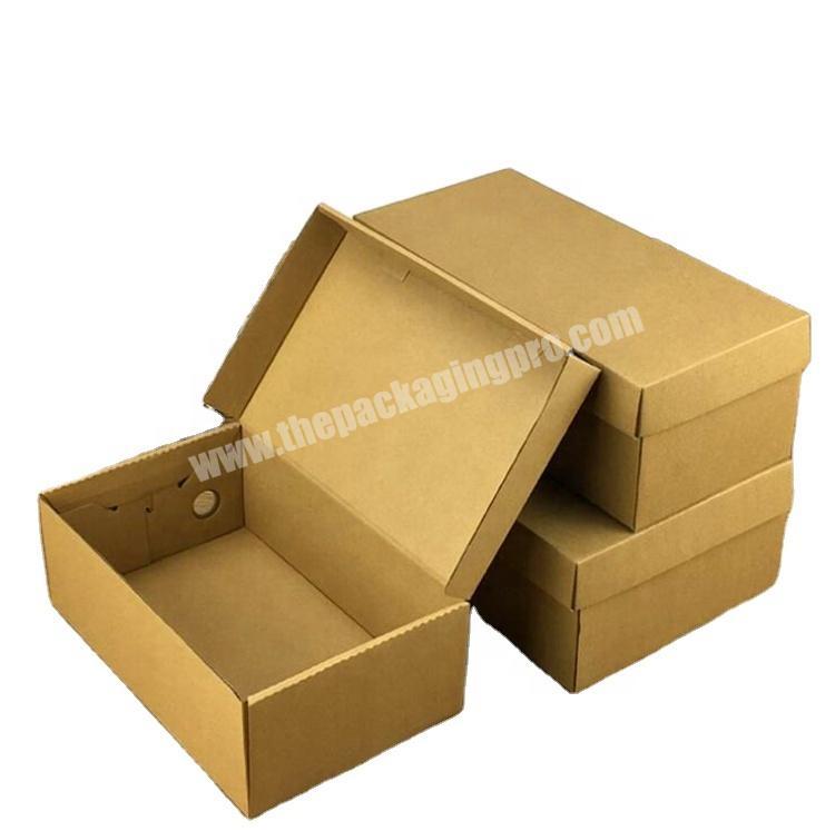 Factory Wholesale Recycled Brown Kraft Paper Corrugated Carton Packaging Box With Lid