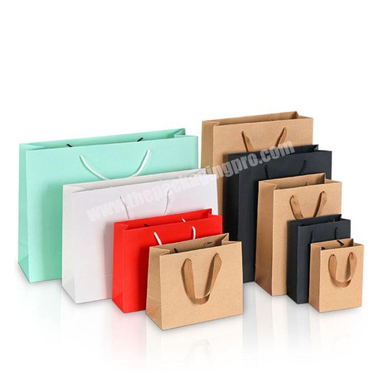 Factory Wholesale Rope Handle Luxury Gift Shopping Packaging paper bag, Custom Logo Printed Kraft Paperbag With Handle