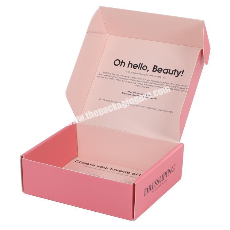 Factory  Wholesale Sturdy Recyclable Flat Corrugated Cardboard Mailer Packaging Box