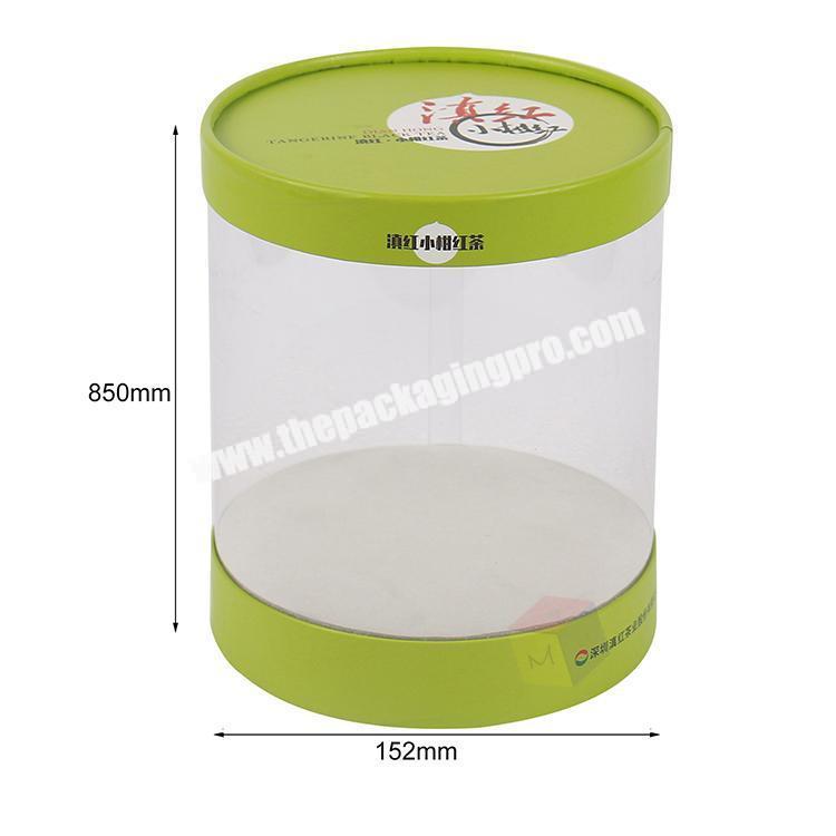 factory wholesale transparent package tea round box