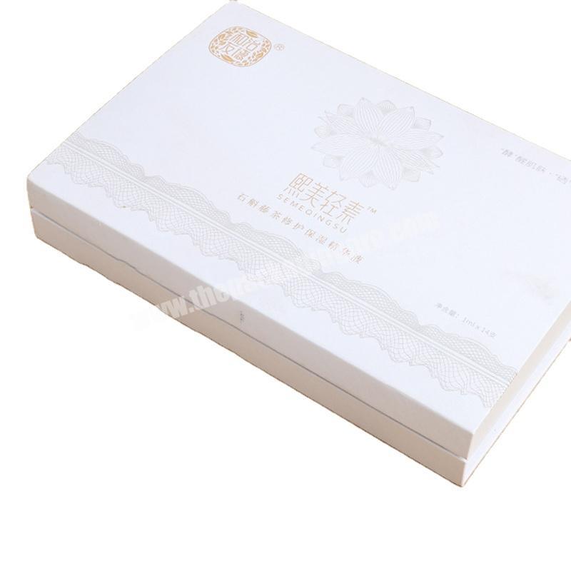 Factory Wholesale White color coated paper packaging box with magnetic and EVA insert