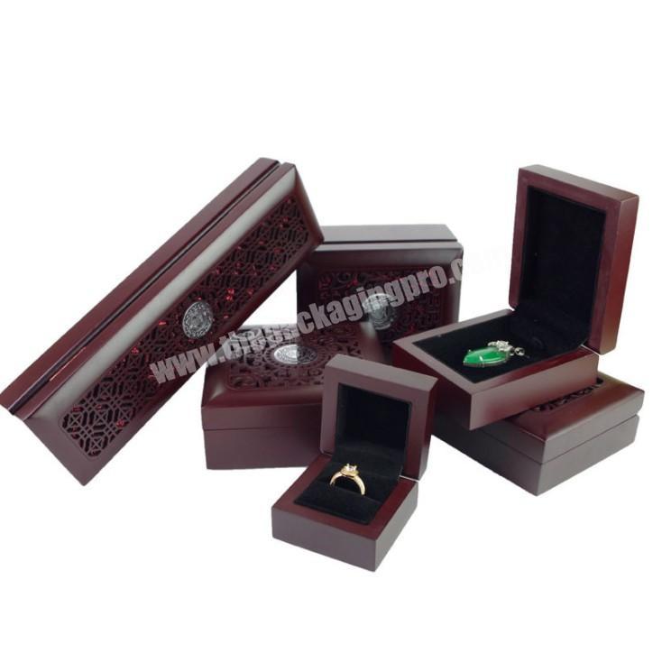 Factory Wholesale Wooden Necklace Ring Earring Jewelry Packaging Gift Box