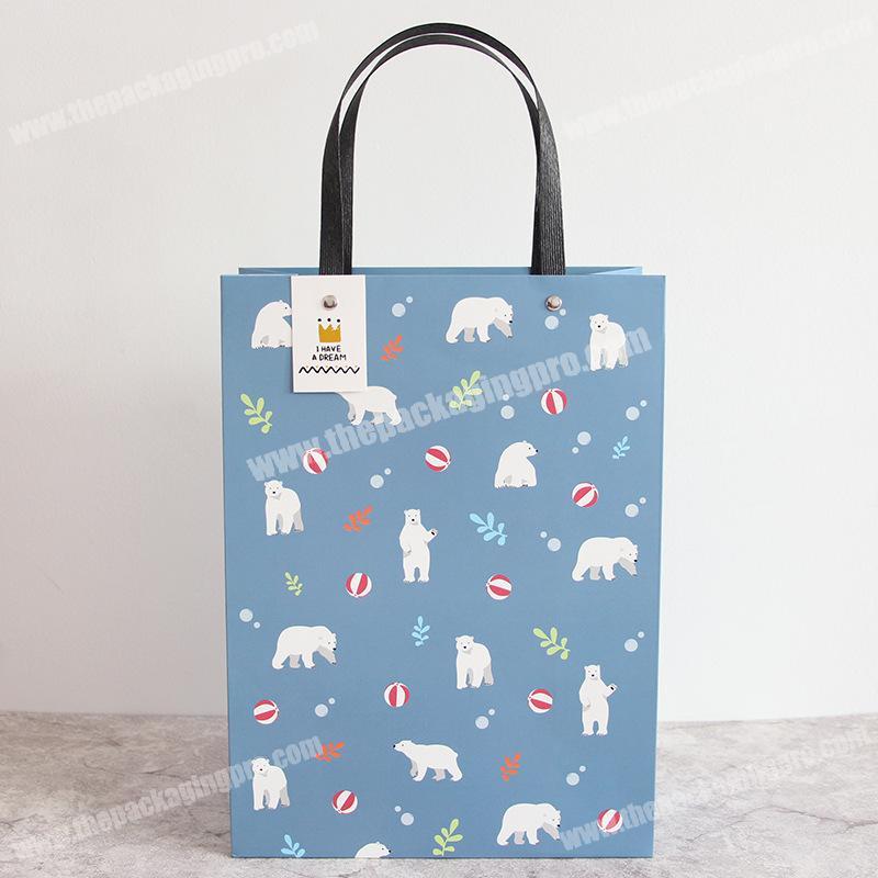 Fancy Cheap Christmas Gift Bag Cartoon Handbag Exquisite Paper Bag Super Scarf Coat Bag