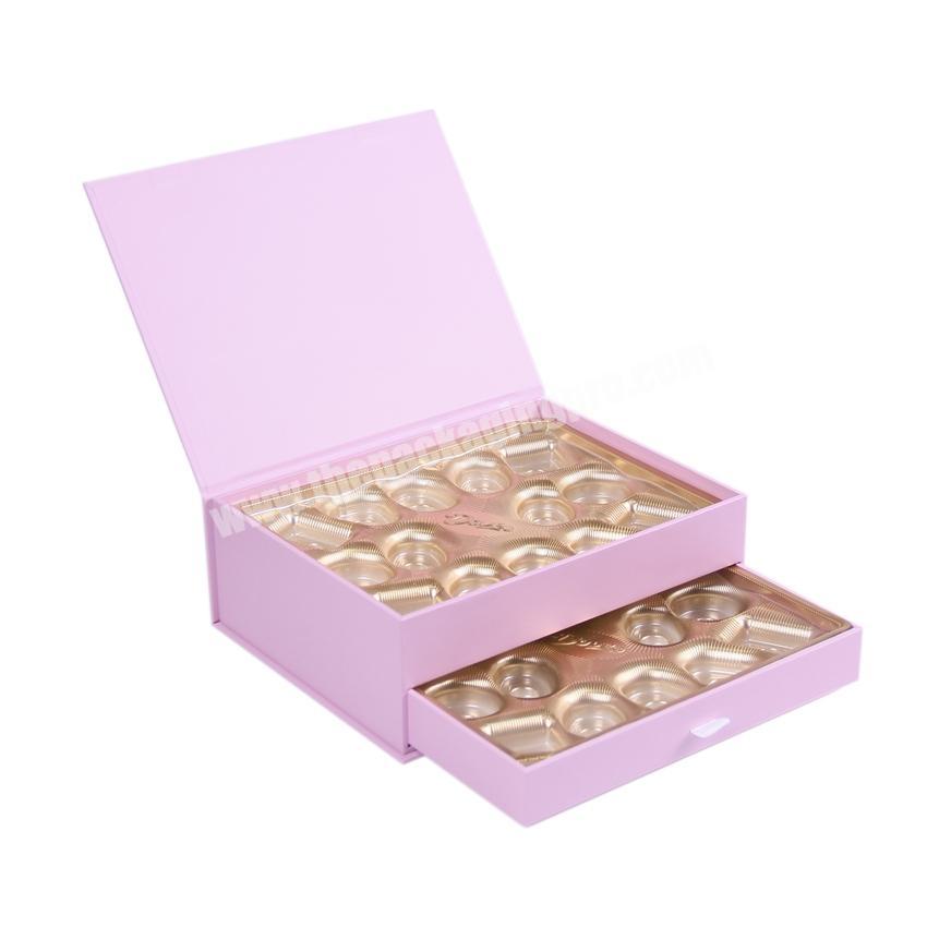 Fancy chocolate paper box drawer boxes slide box package packaging for chocolate bars