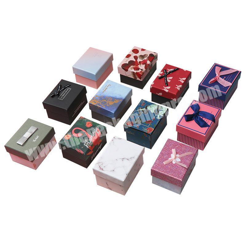 Fancy colorful textured cardboard cheapest custom small paper gift box