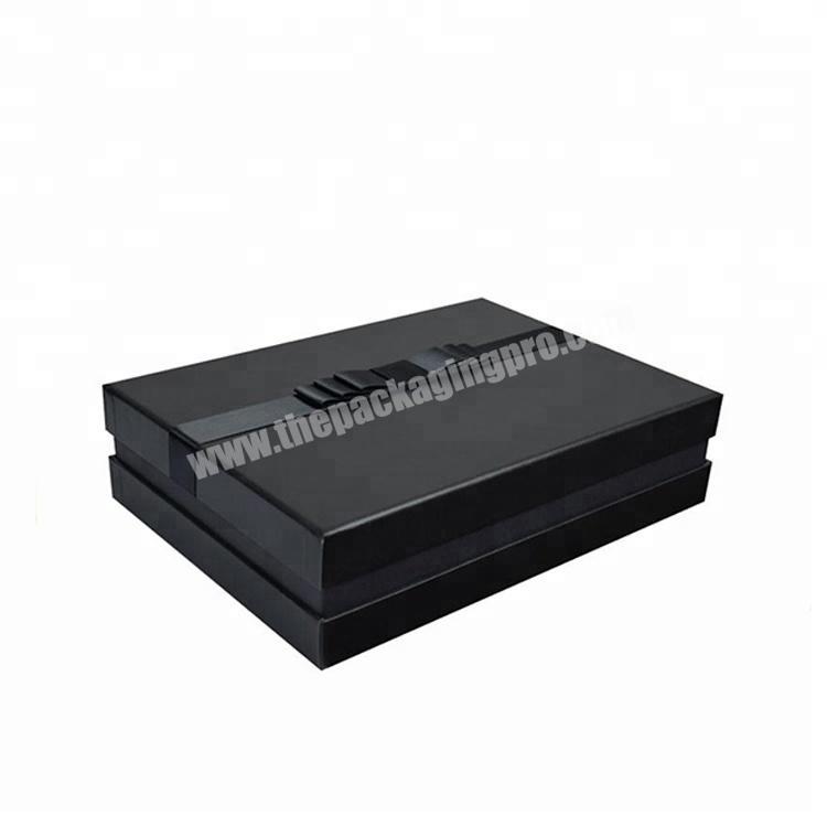Fancy custom rectangle paper cardboard black gift box